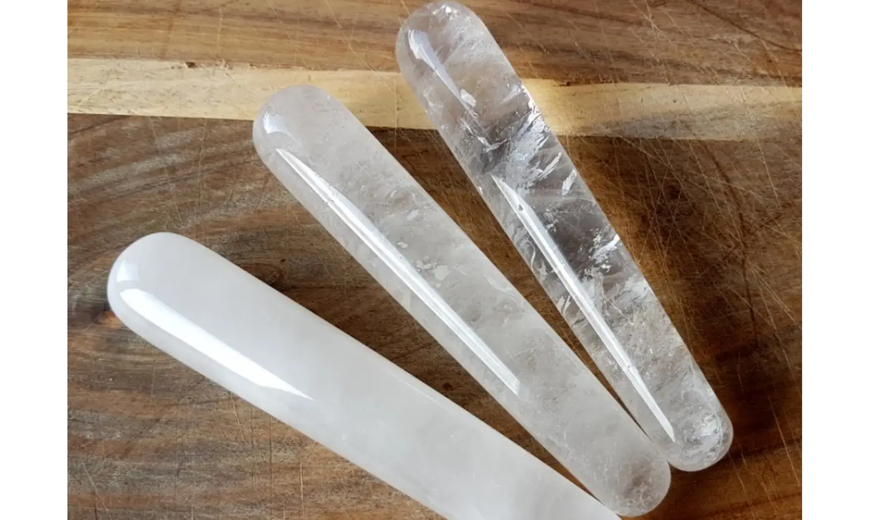 Cristal de roche Bâton Massage pierre