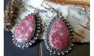 Thulite pierre BO Argent