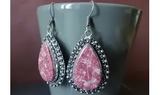 Thulite pierre BO Argent