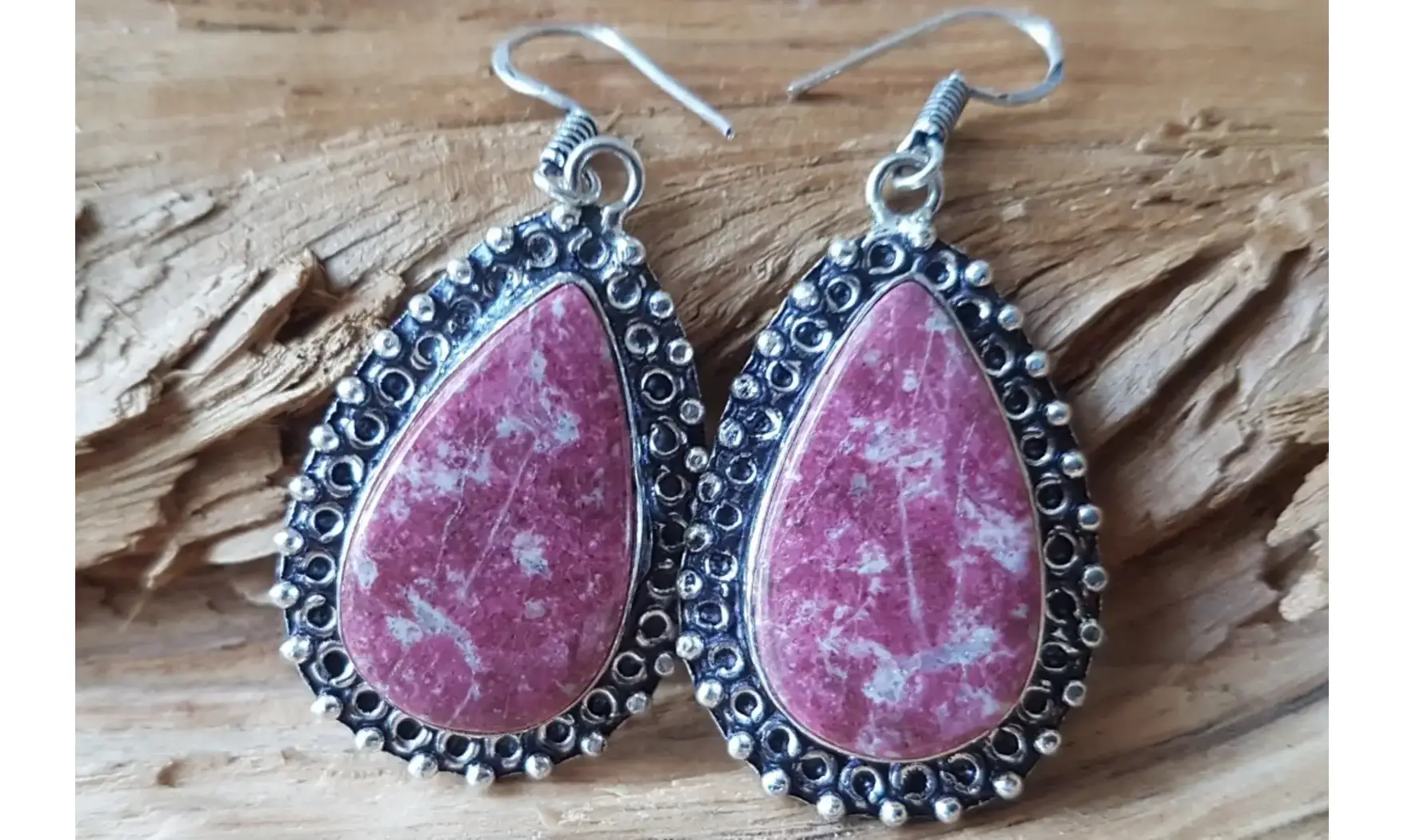 Thulite pierre BO Argent