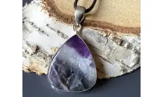 Amethyst & 925 Silver plated pendant