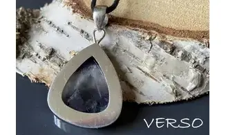 Améthyste pierre pendentif & Argent