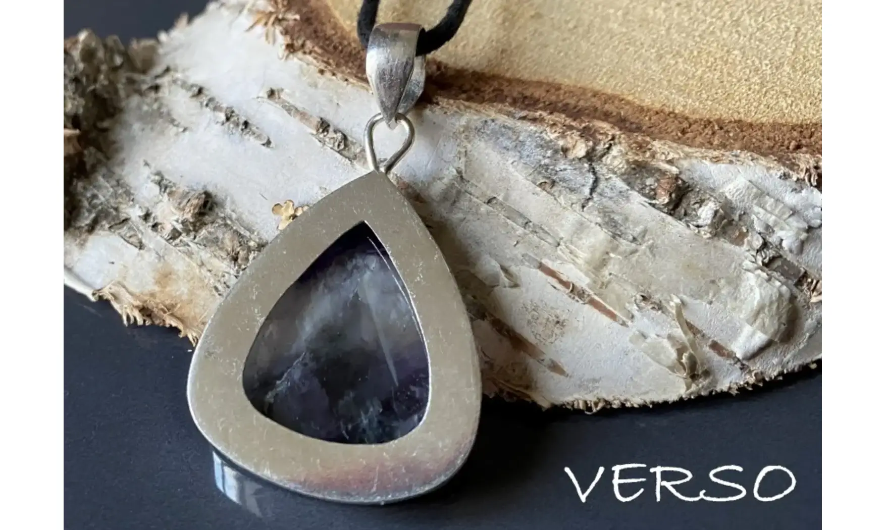 Amethyst & 925 Silver plated pendant