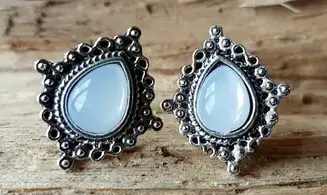 Glass Opal Earrings