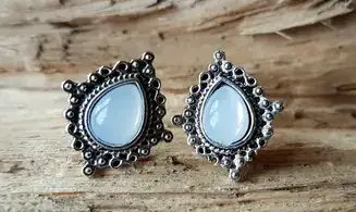 Glass Opal Earrings