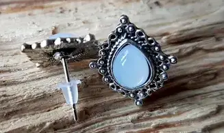 Glass Opal Earrings