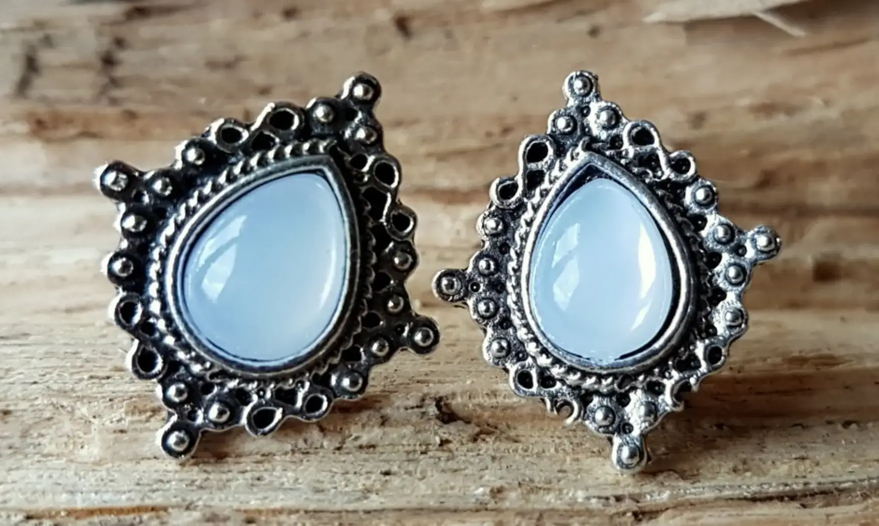 Glass Opal Earrings