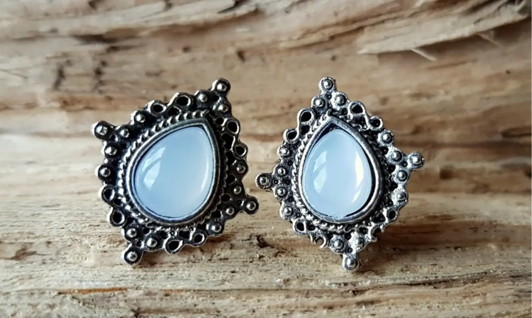 Glass Opal Earrings