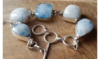 Labradorite Blanche bracelet & Argent