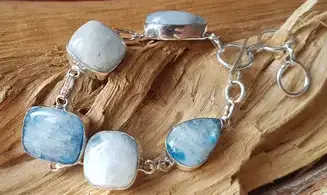 Labradorite Blanche bracelet & Argent