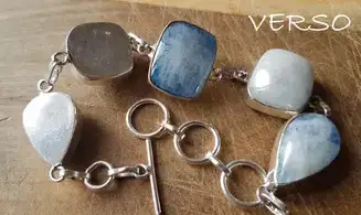 Labradorite Blanche bracelet & Argent