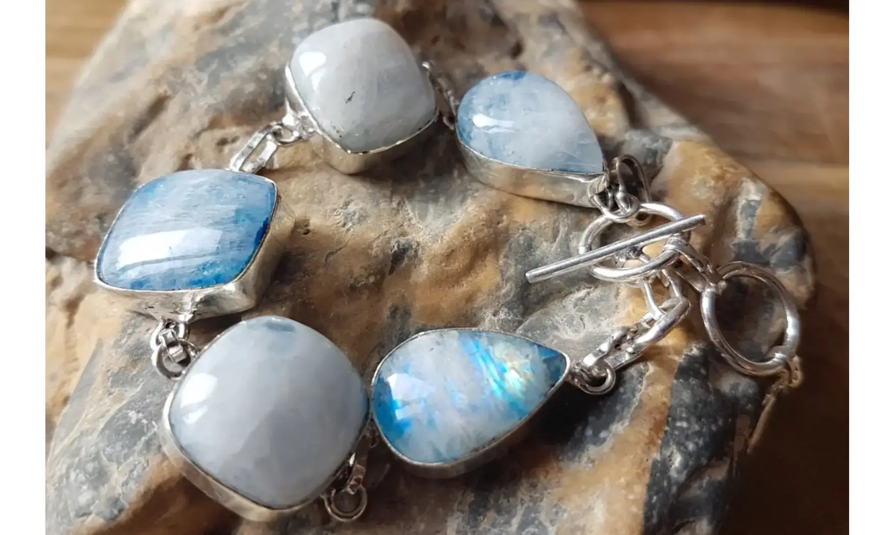 Labradorite Blanche bracelet & Argent