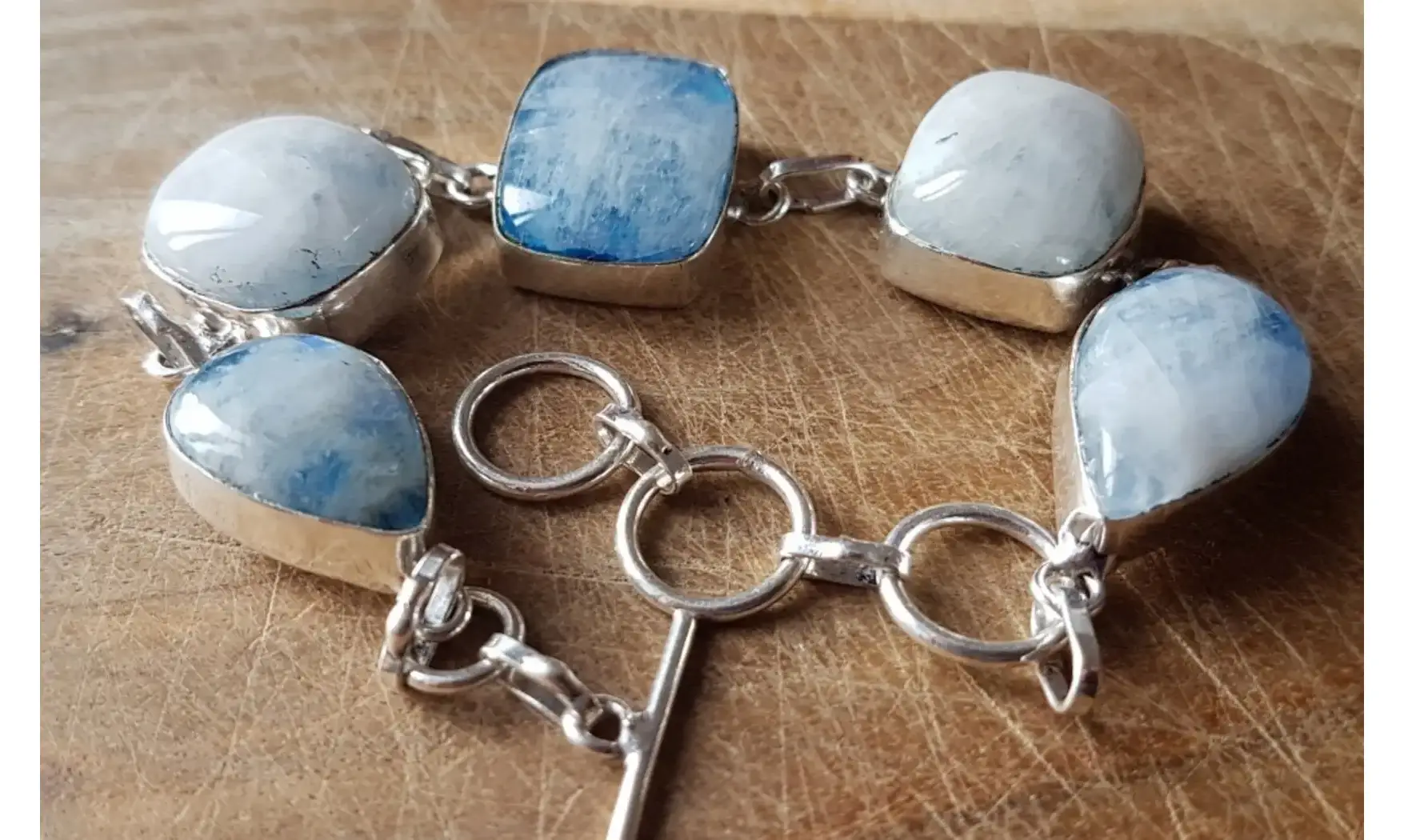 Labradorite Blanche bracelet & Argent