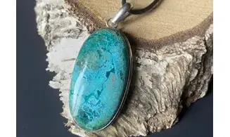 Chrysocolle pierre pendentif & Argent