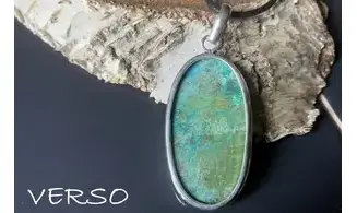 Chrysocolle pierre pendentif & Argent