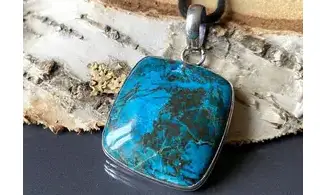 Chrysocolle pierre pendentif & Argent