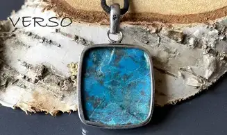 Chrysocolle pierre pendentif & Argent