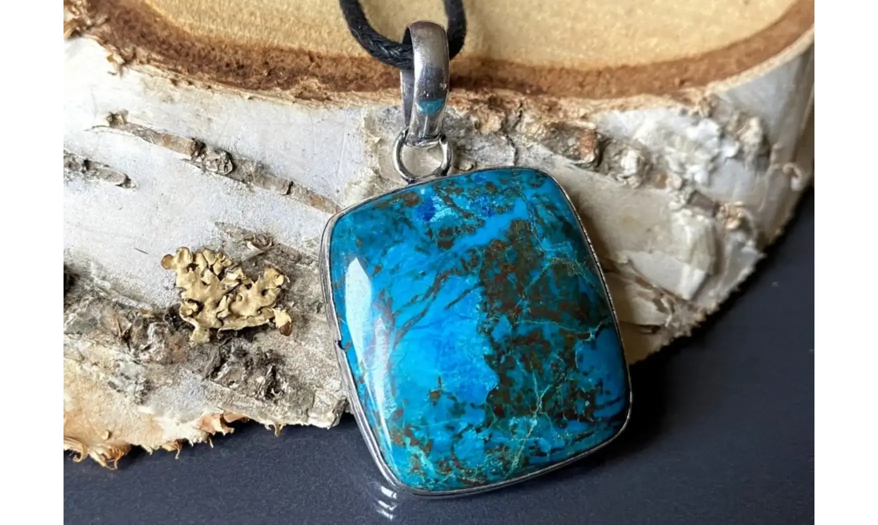 Chrysocolle pierre pendentif & Argent