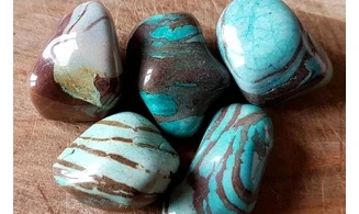 Zebra Jasper turquoise Tumbled Stone