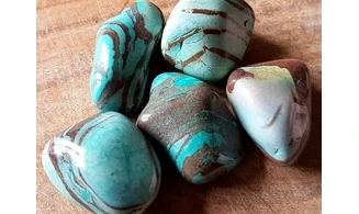 Zebra Jasper turquoise Tumbled Stone