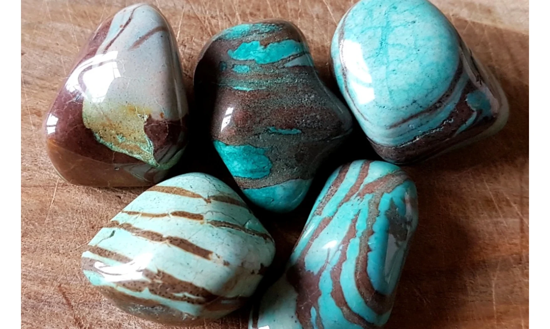 Zebra Jasper turquoise Tumbled Stone