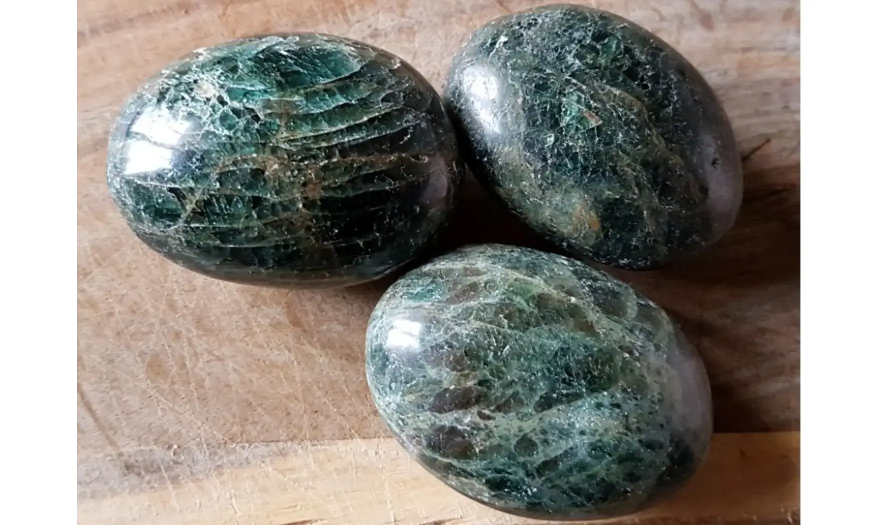 Blue Apatite large tumbled stone