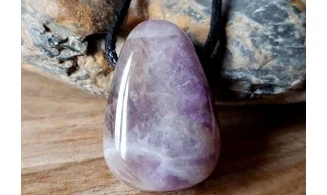 Améthyste 6 pierre percée pendentif