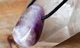 Amethyst 6 stone drilled pendant