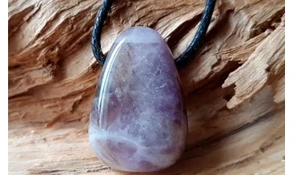 Amethyst 6 stone drilled pendant