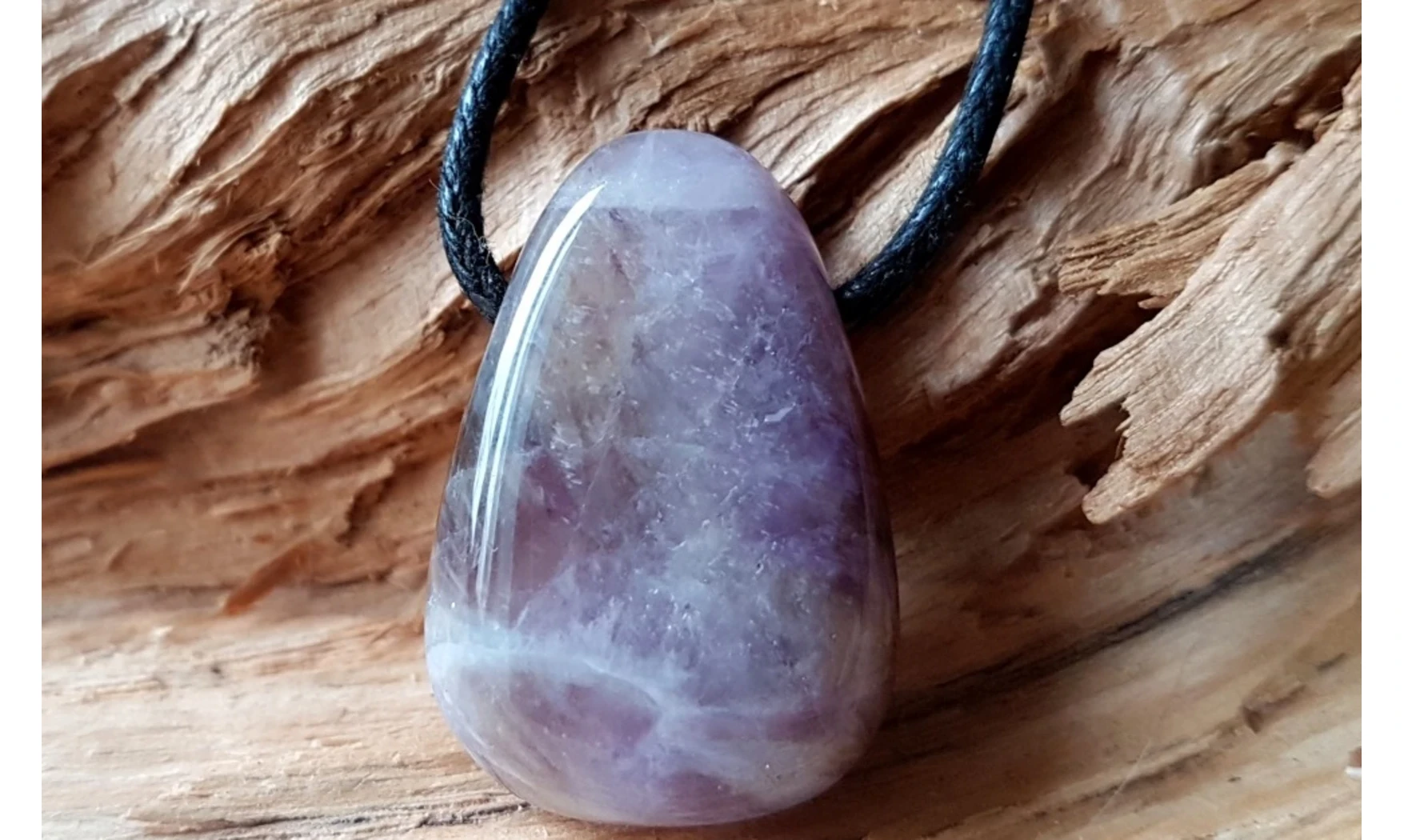 Améthyste 6 pierre percée pendentif