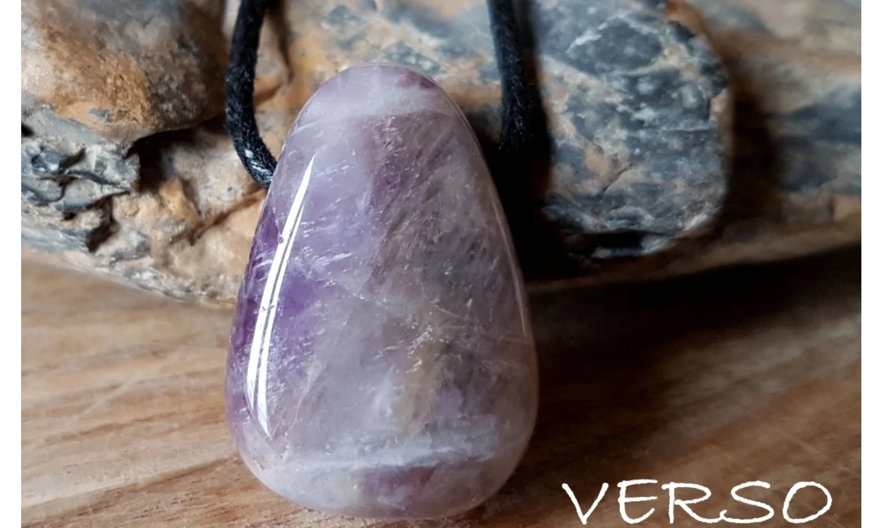 Amethyst 6 stone drilled pendant