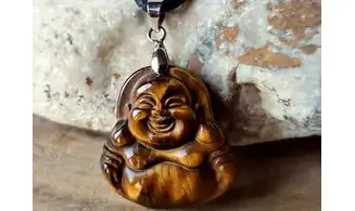 Oeil de Tigre Bouddha Pendentif pierre