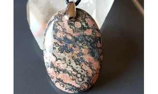 Jaspe Léopard Galet pierre pendentif
