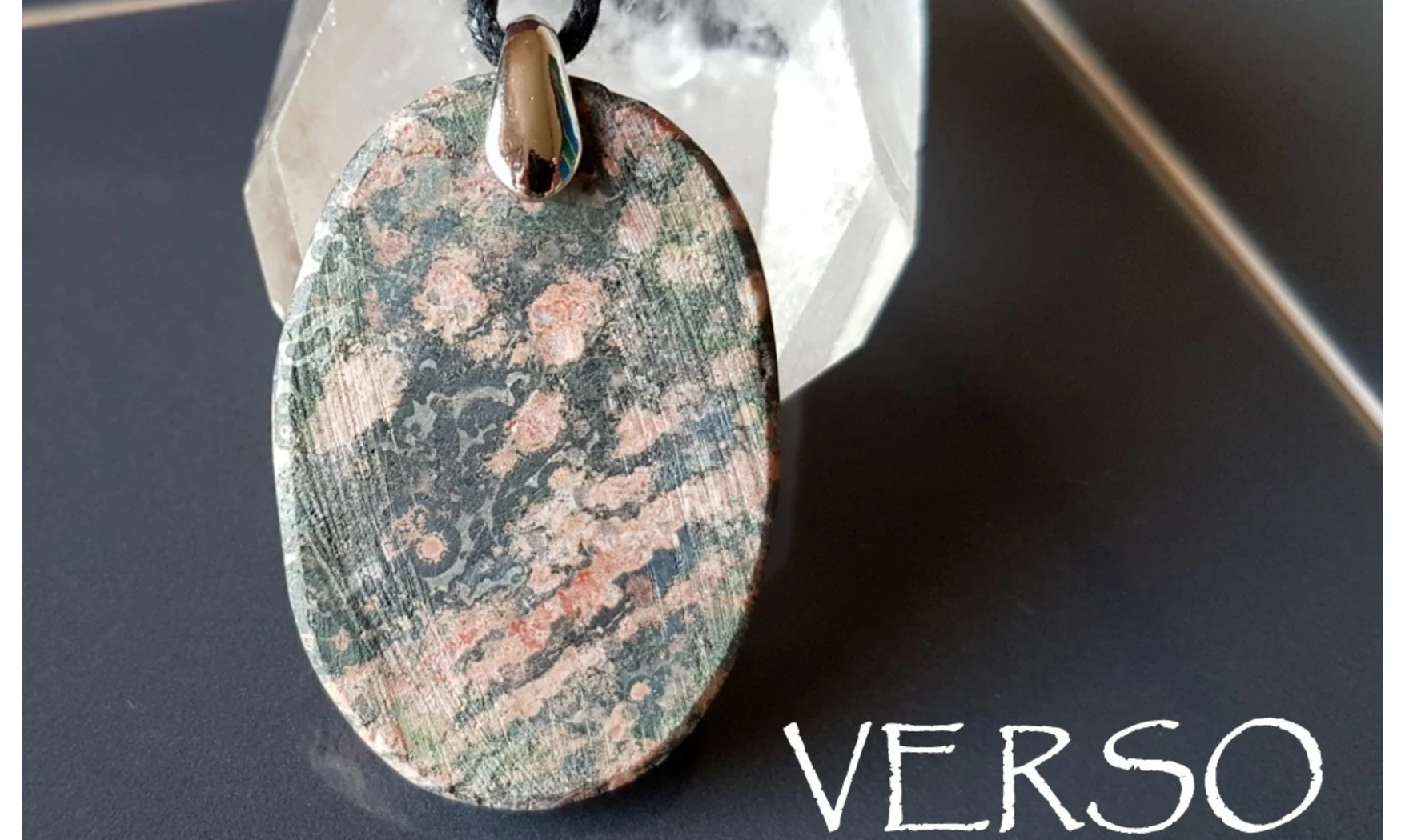 Jaspe Léopard Galet pierre pendentif