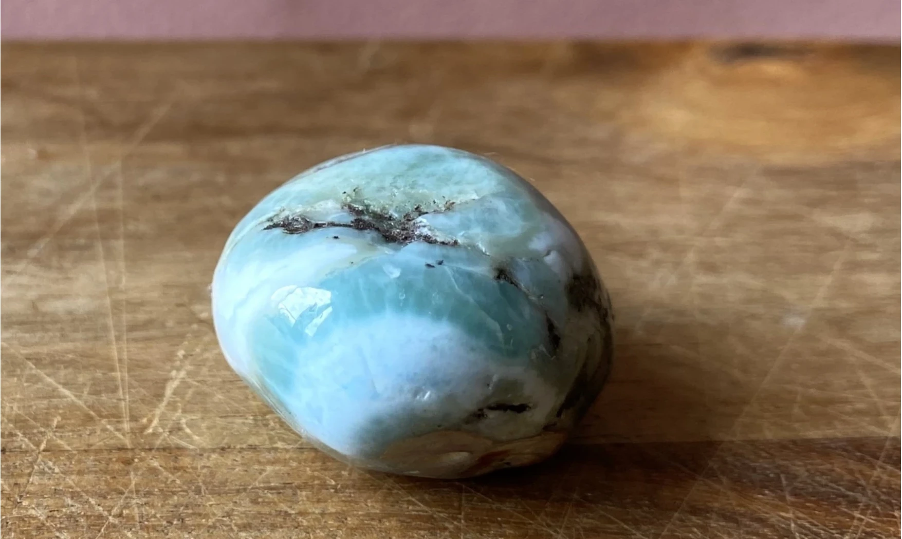 Larimar pierre roulée 1