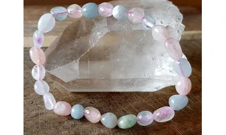 Morganite Bracelet Pépite pierres