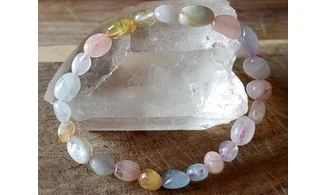 Morganite Bracelet Pépite pierres