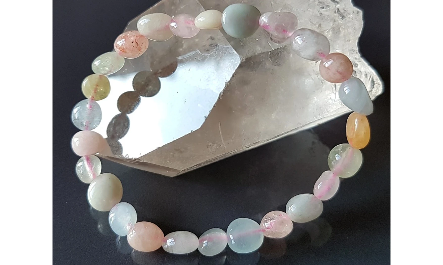 Morganite Bracelet Pépite pierres