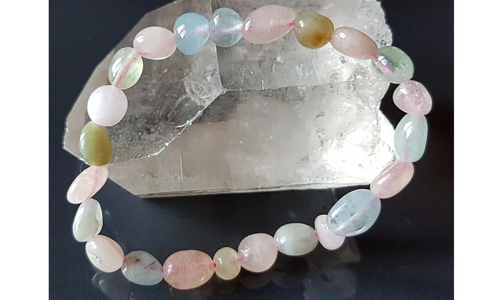 Morganite Bracelet Pépite pierres