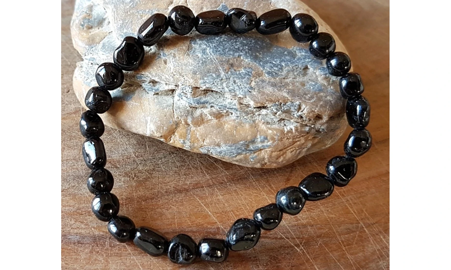 Tourmaline noire Bracelet Pépite pierres