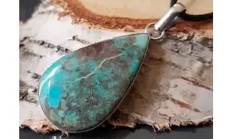 Chrysocolle pierre pendentif & Argent