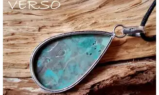 Chrysocolle pierre pendentif & Argent