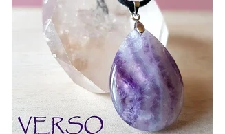 Rainbow Fluorite Palm stone pendant