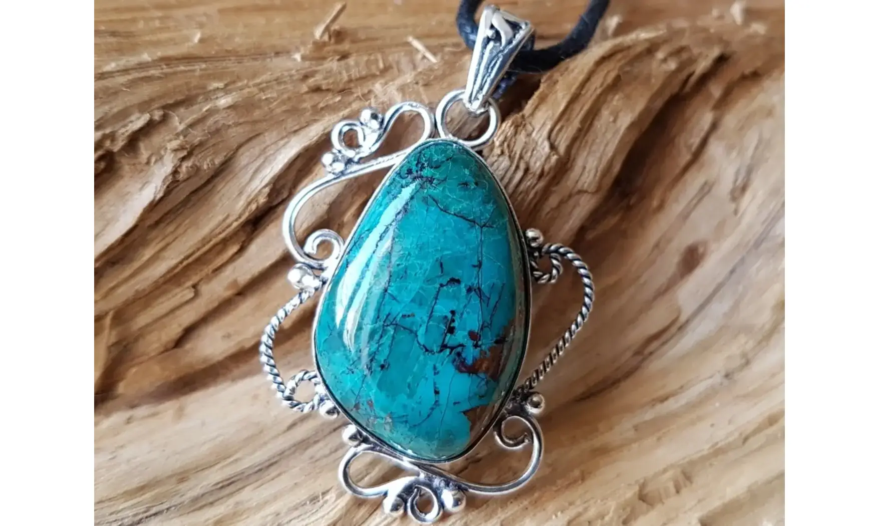 Chrysocolle pierre pendentif & Argent
