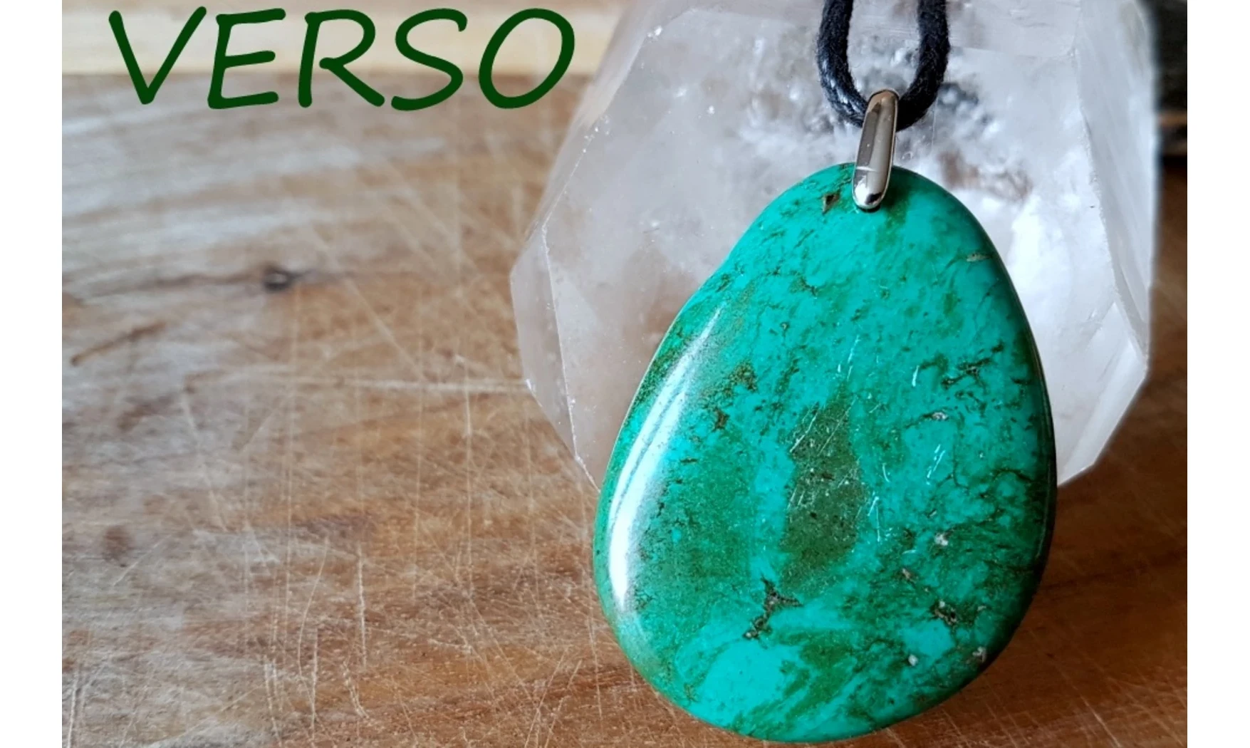 Chrysocolle Galet pendentif