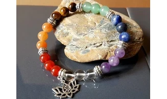 7 Chakras Bracelet pierres boules