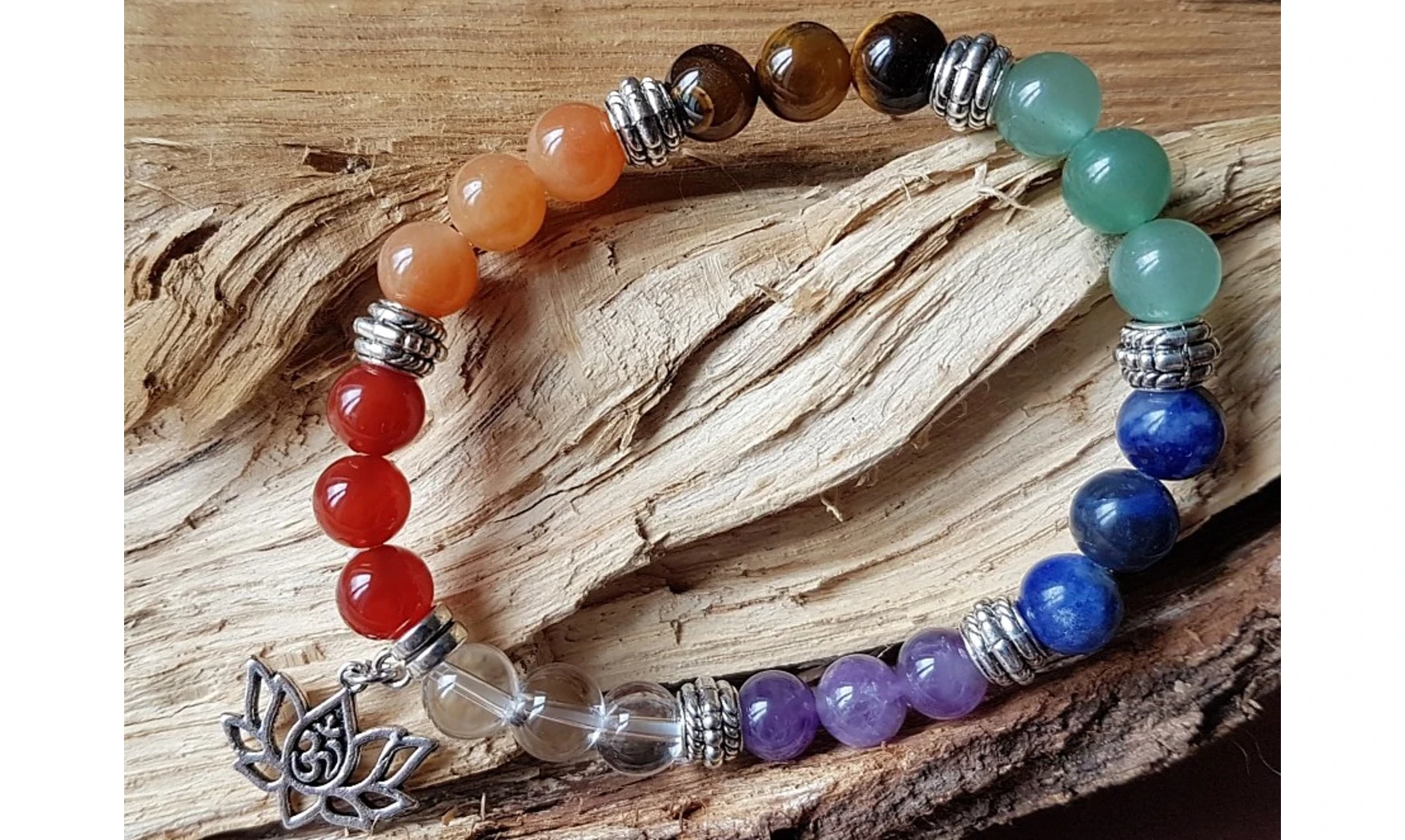 7 Chakras Bracelet pierres boules