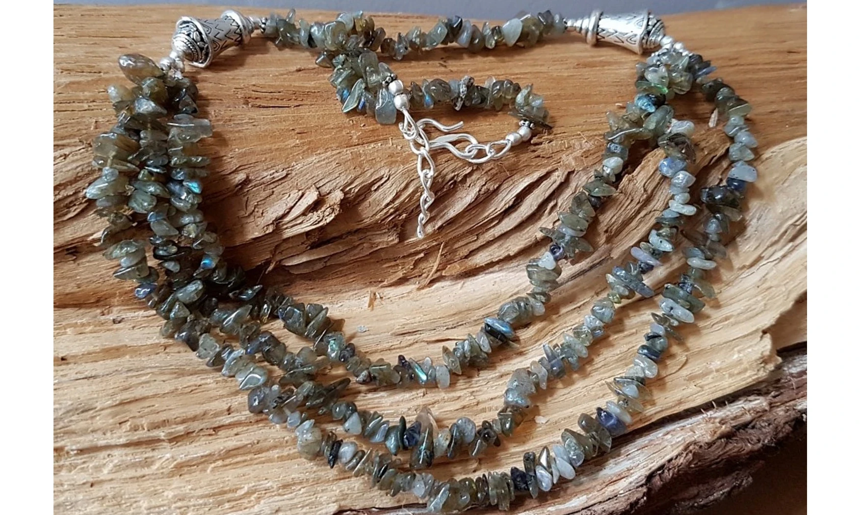 Labradorite Collier 3 rangs