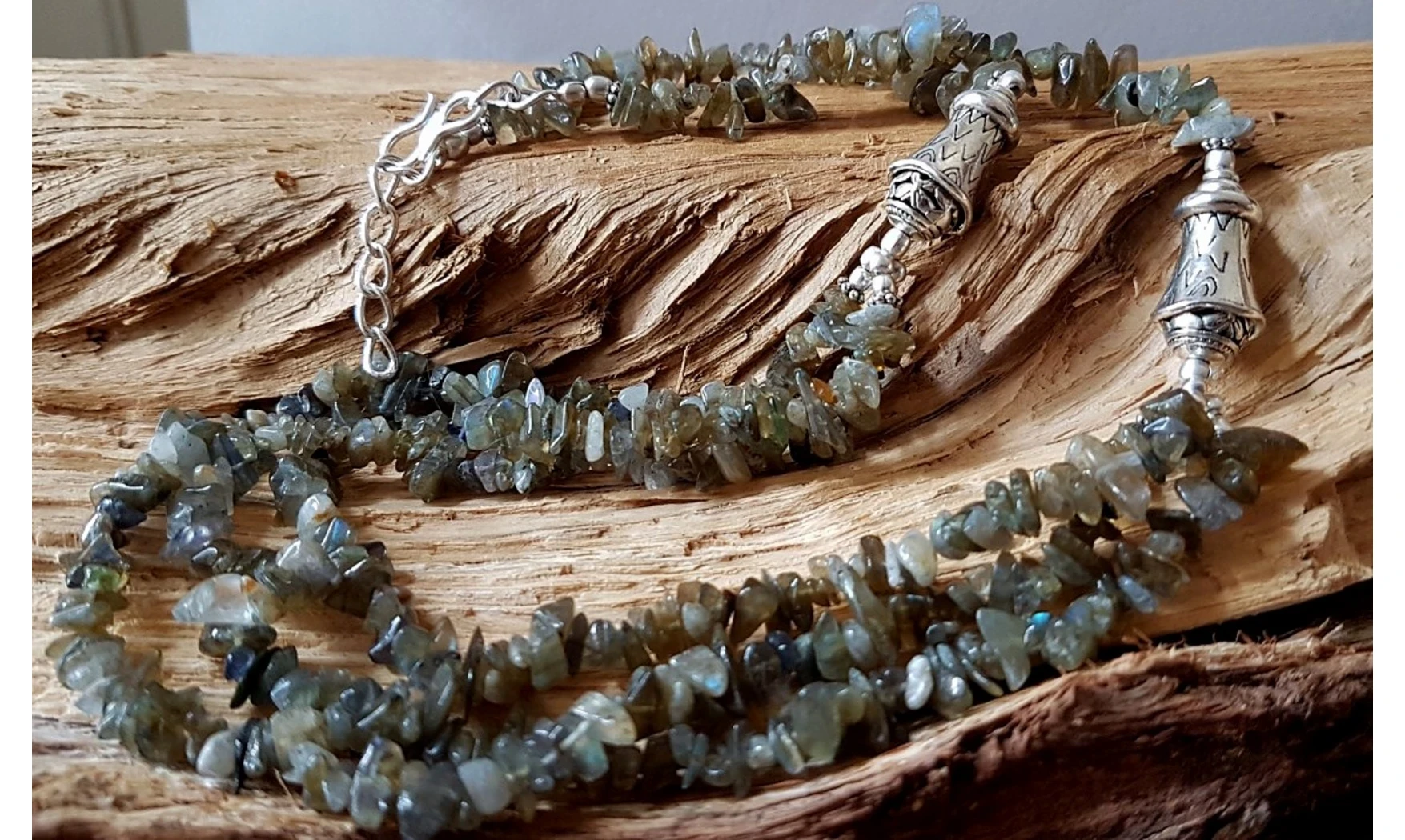 Labradorite Collier 3 rangs
