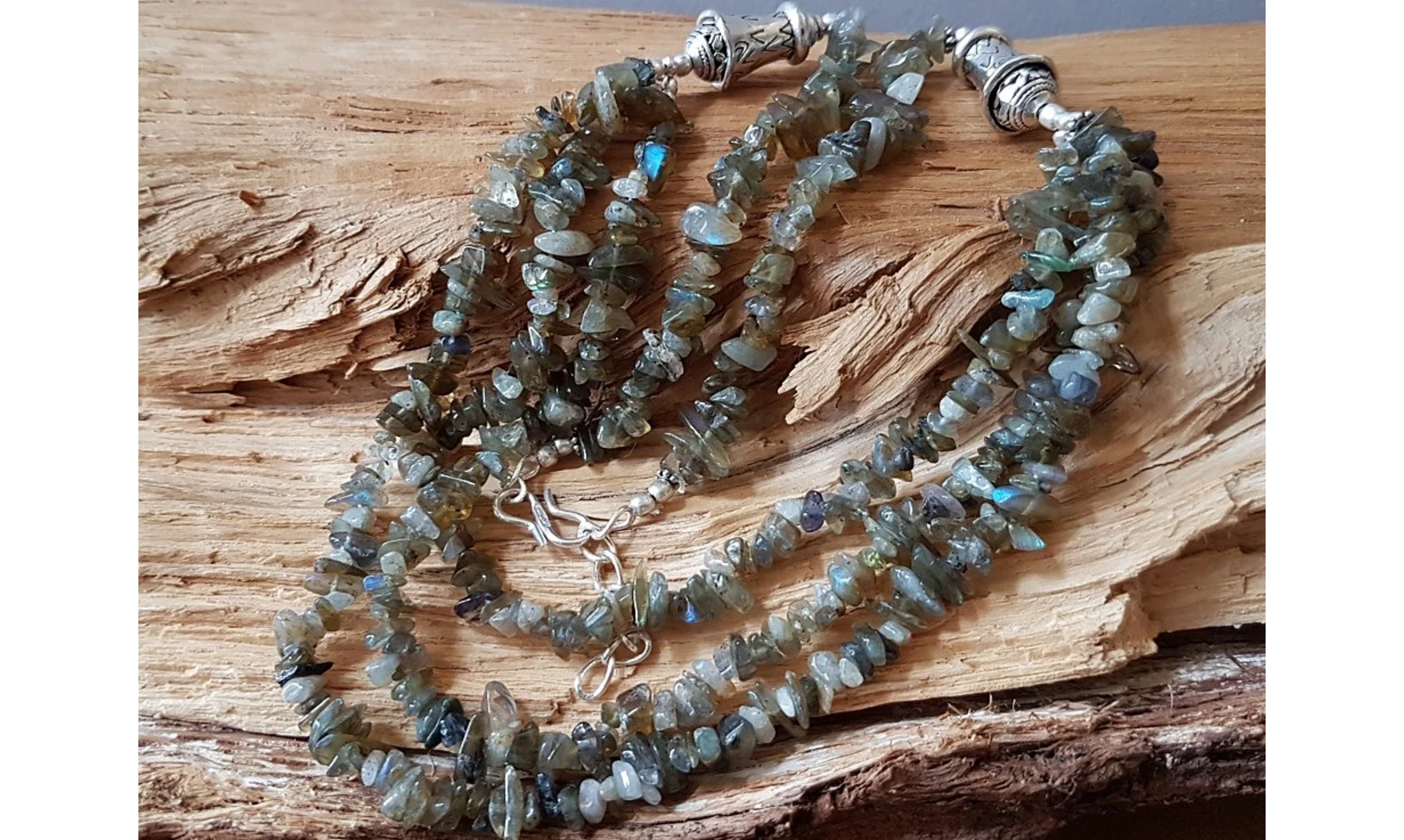 Labradorite Collier 3 rangs